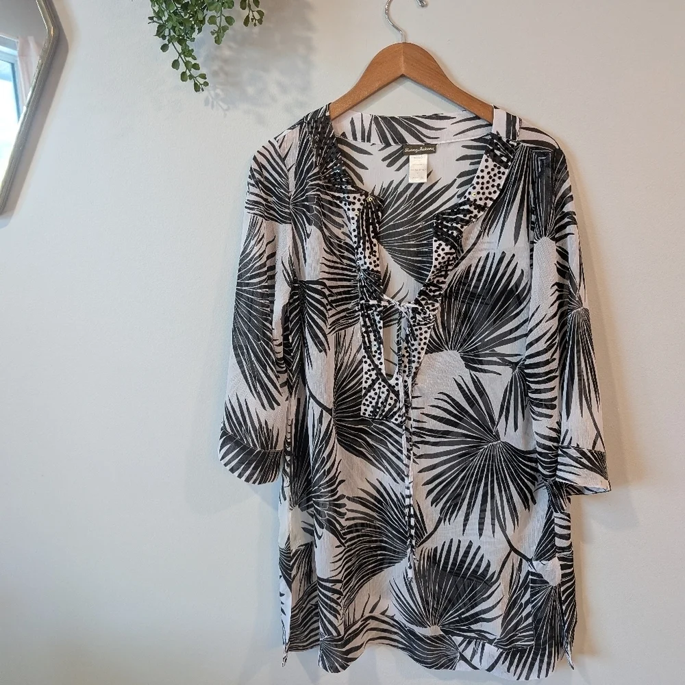 Tommy Bahama Palm Print Swim Cover Up Size Small - Picture 1 of 10